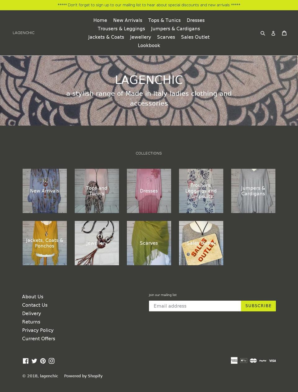 lagenchic.com — Shopify storefront screenshot