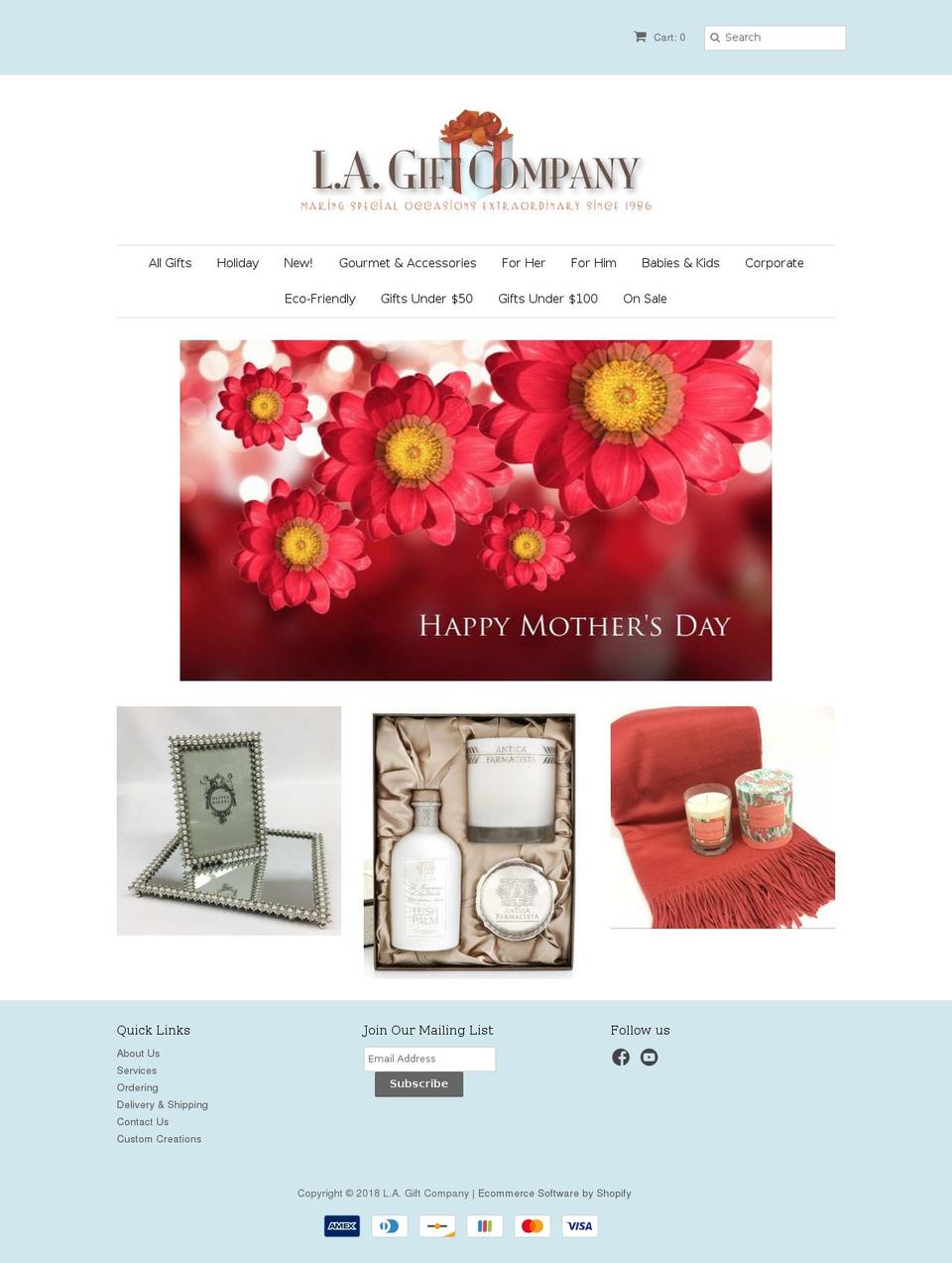 lagift.net shopify website screenshot