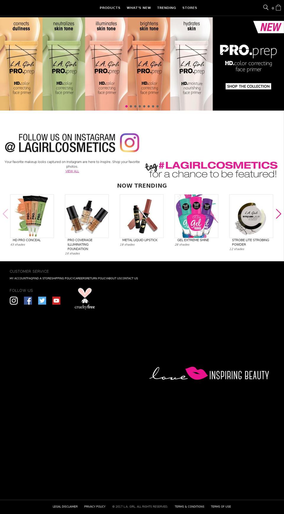 LAG 112817 Shopify theme site example lagirlcosmetics.com