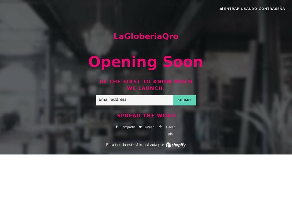 lagloberiaqro.com — Shopify storefront screenshot