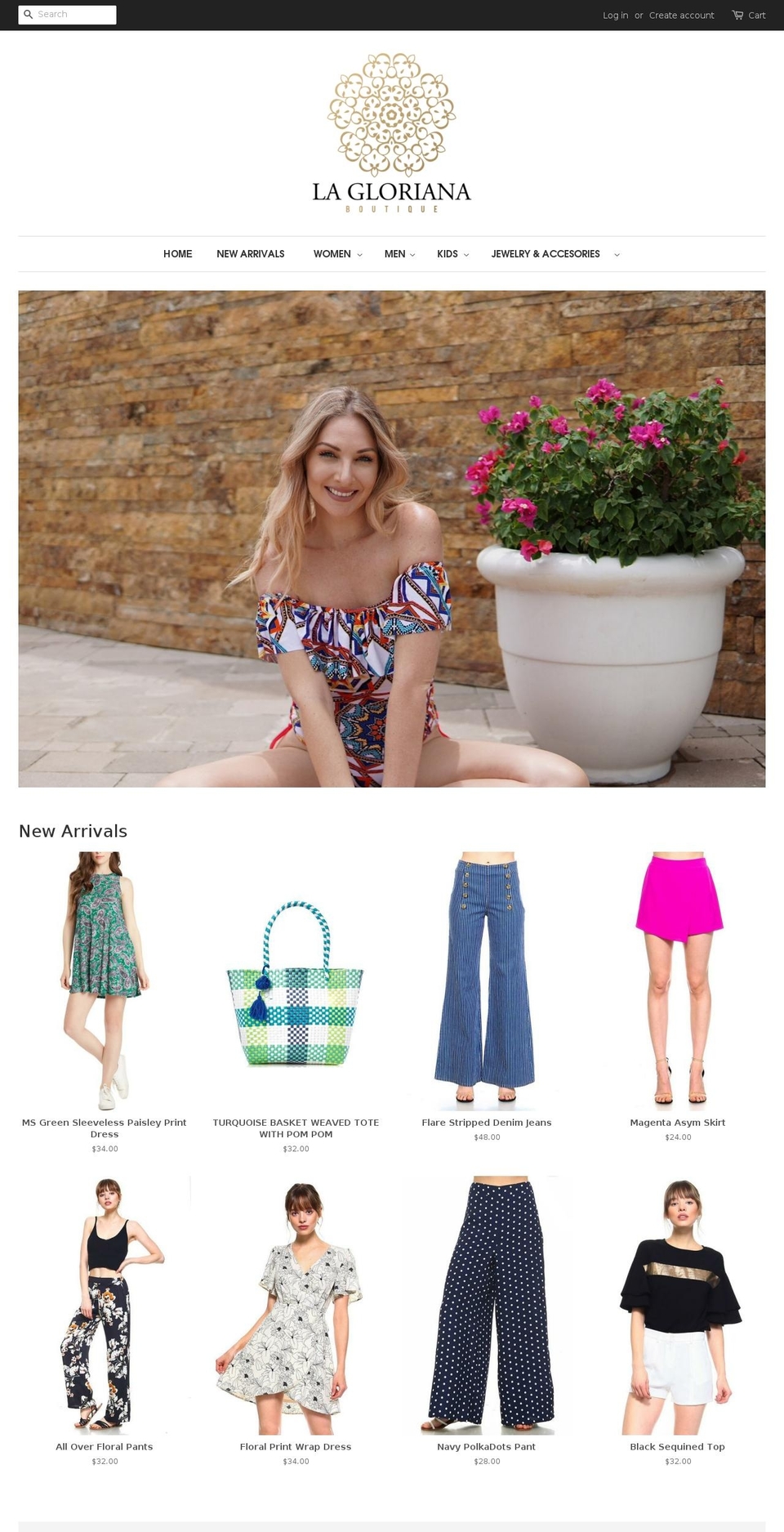 laglorianaboutique.com — Shopify storefront screenshot