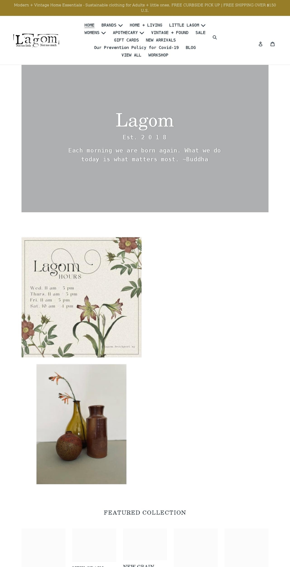 lagomliving.net shopify website screenshot