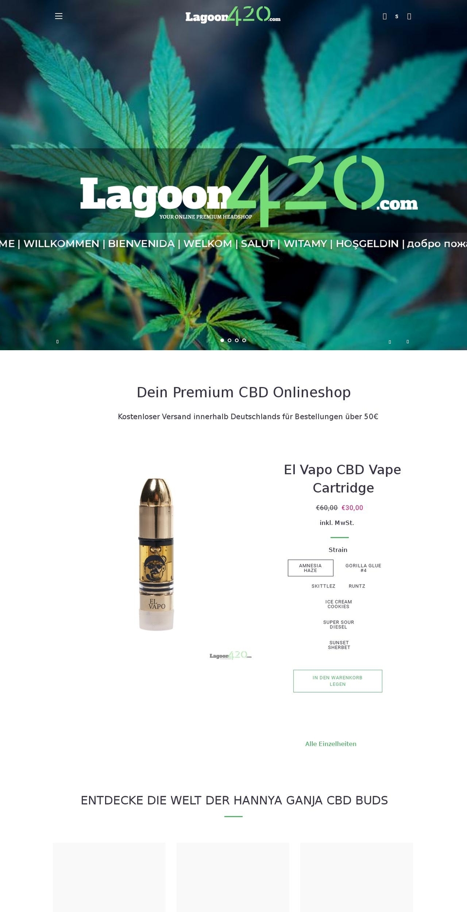 lagoon420.com shopify website screenshot