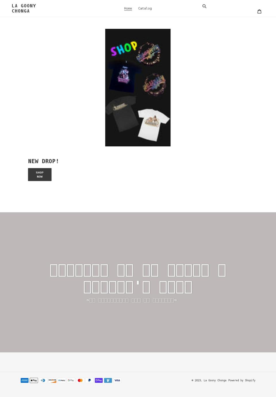 lagoonychonga.com — Shopify storefront screenshot