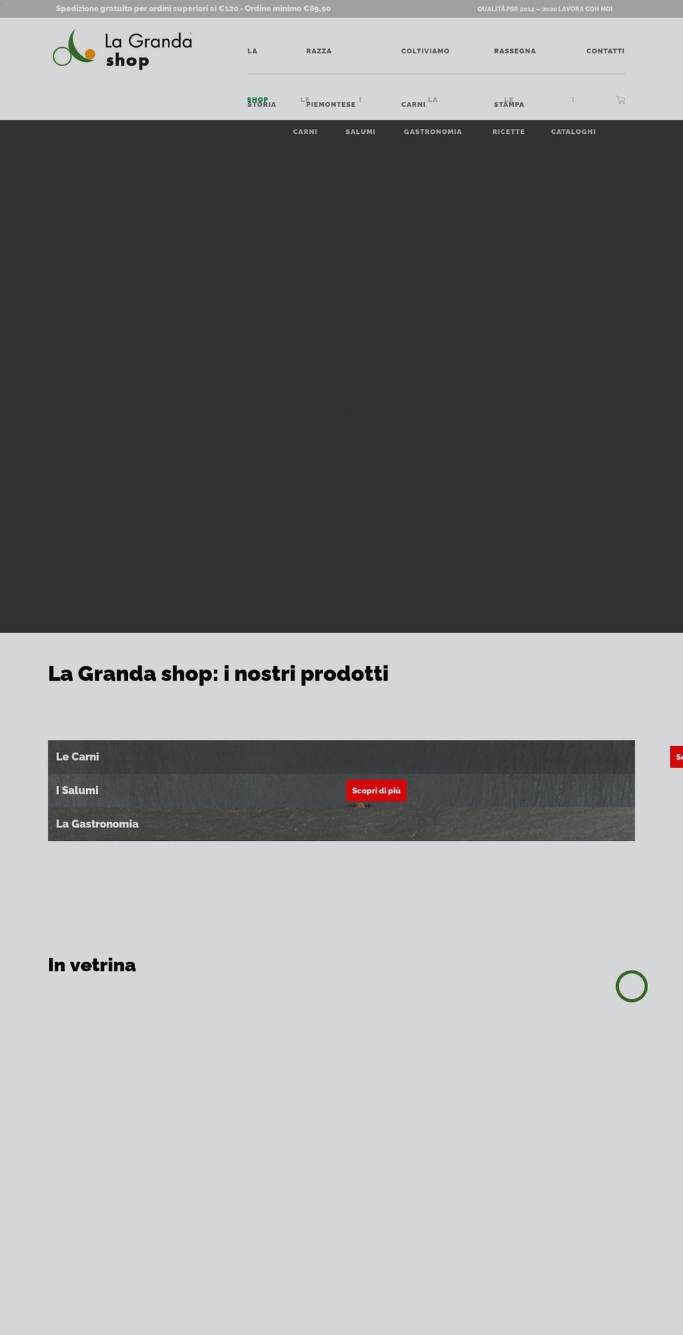 lagrandashop.it shopify website screenshot