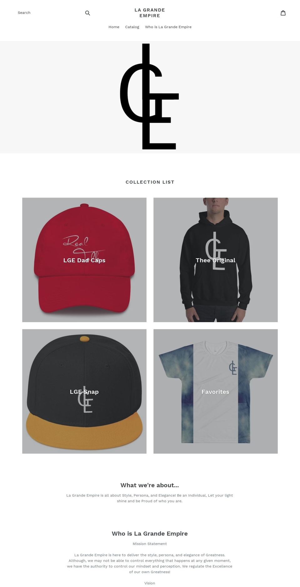 lagrandeempire.com shopify website screenshot