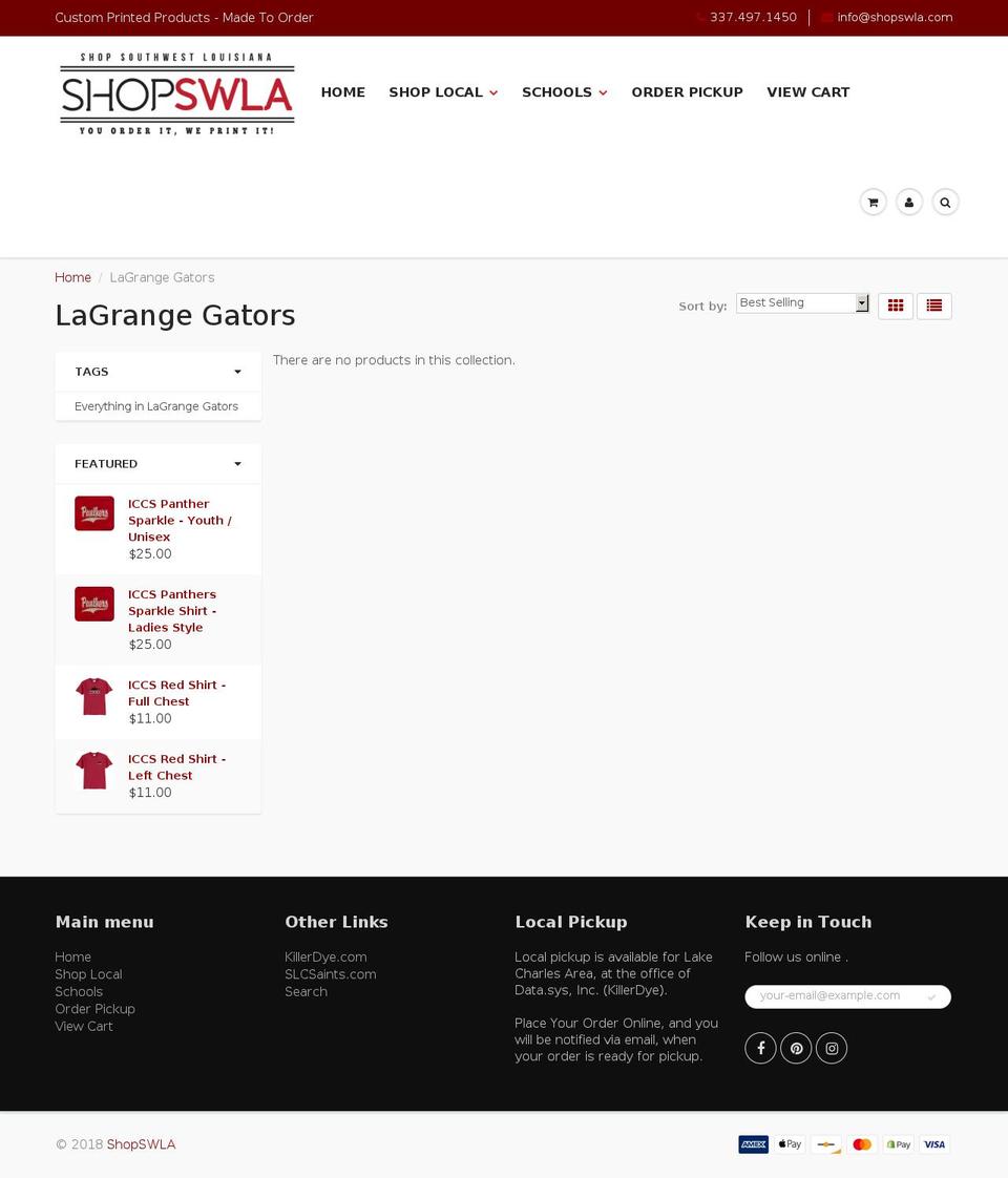 ShopSWLA - 8\/2017 Shopify theme site example lagrangegators.com