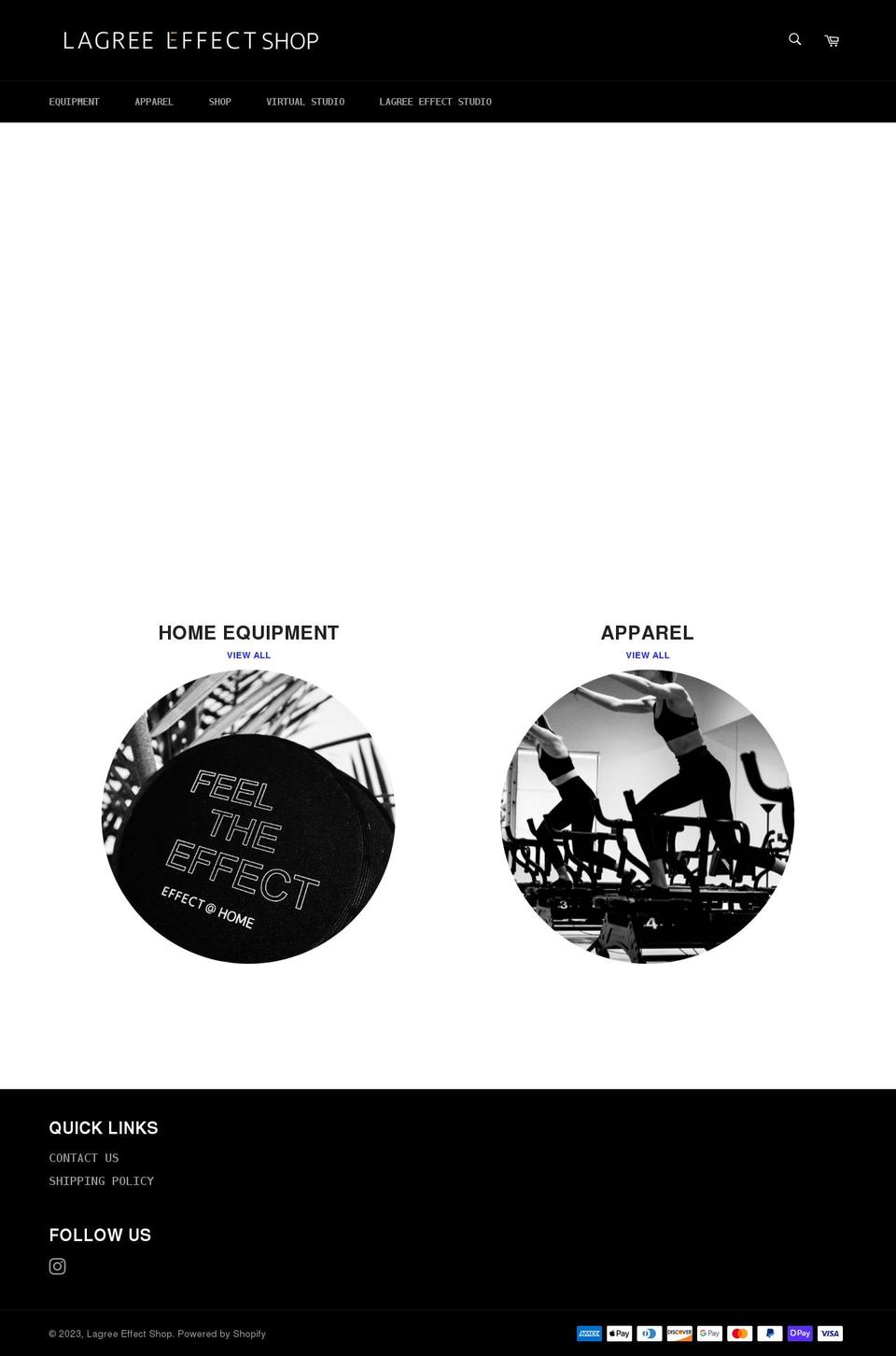 lagreeeffectshop.com shopify website screenshot