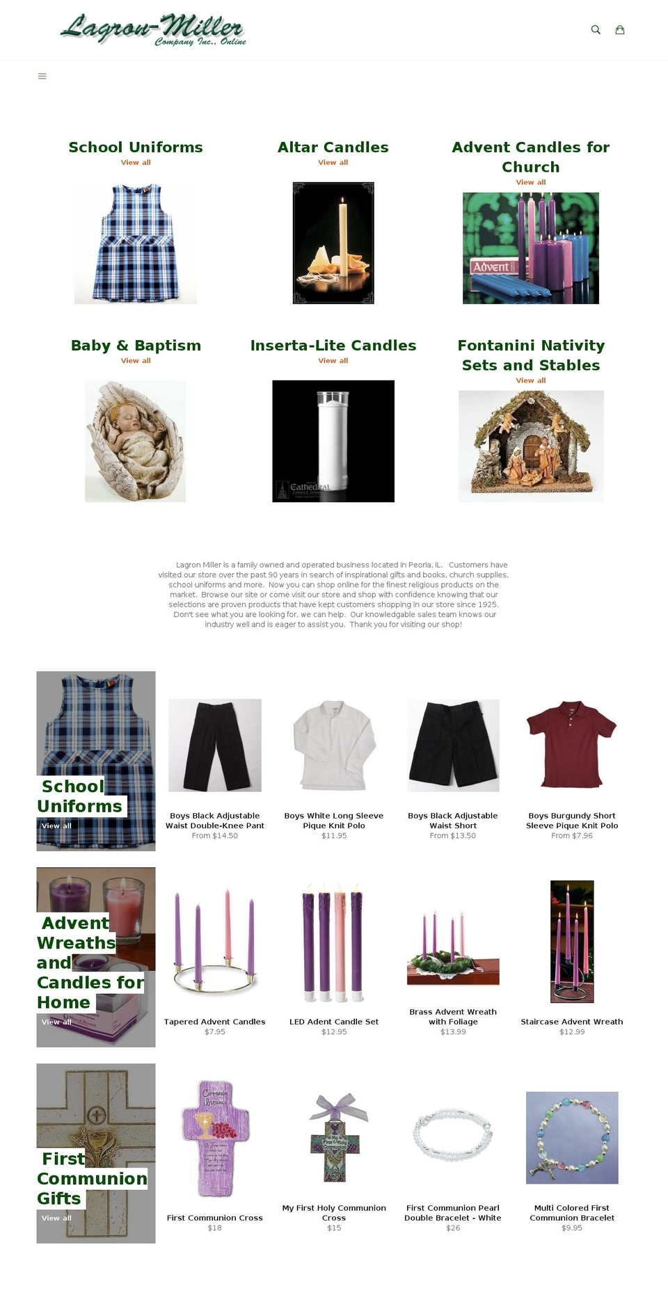lagron-miller.com shopify website screenshot