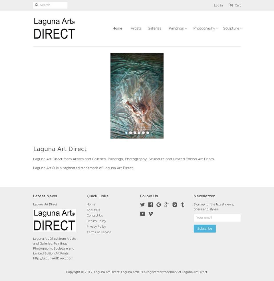 lagunaartdirect.com shopify website screenshot