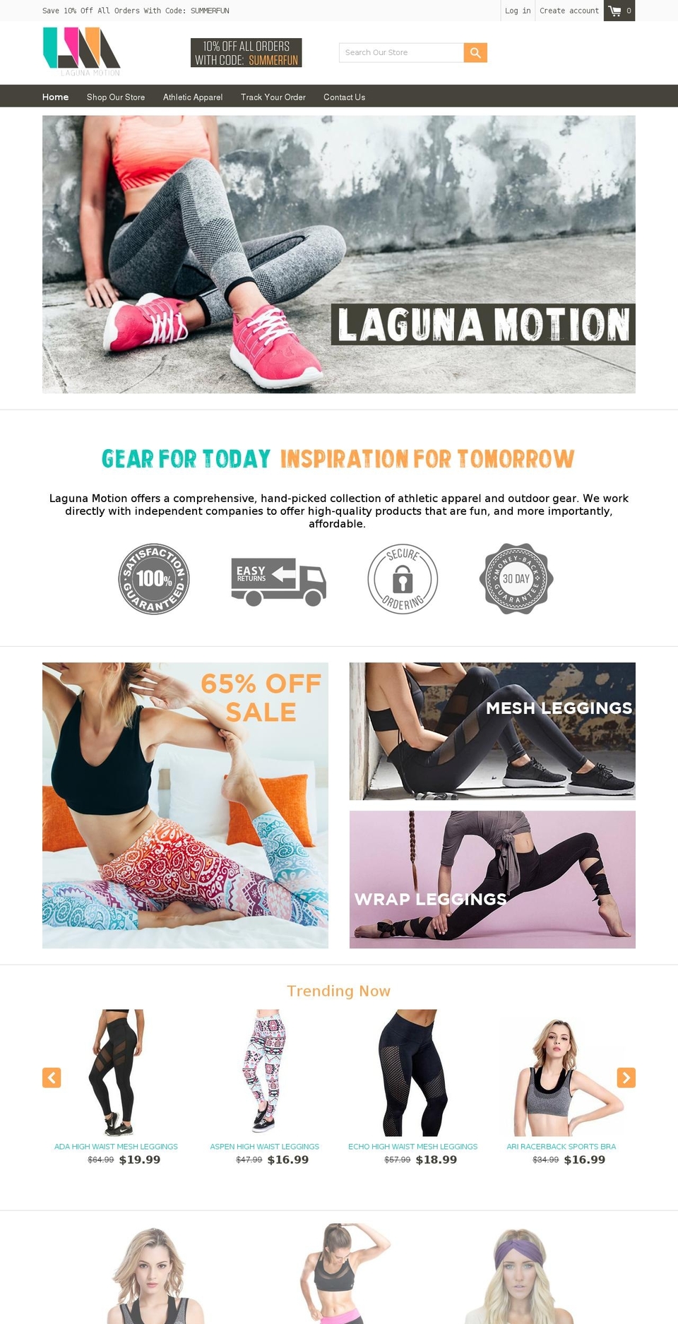 lagunamotion.com — Shopify storefront screenshot