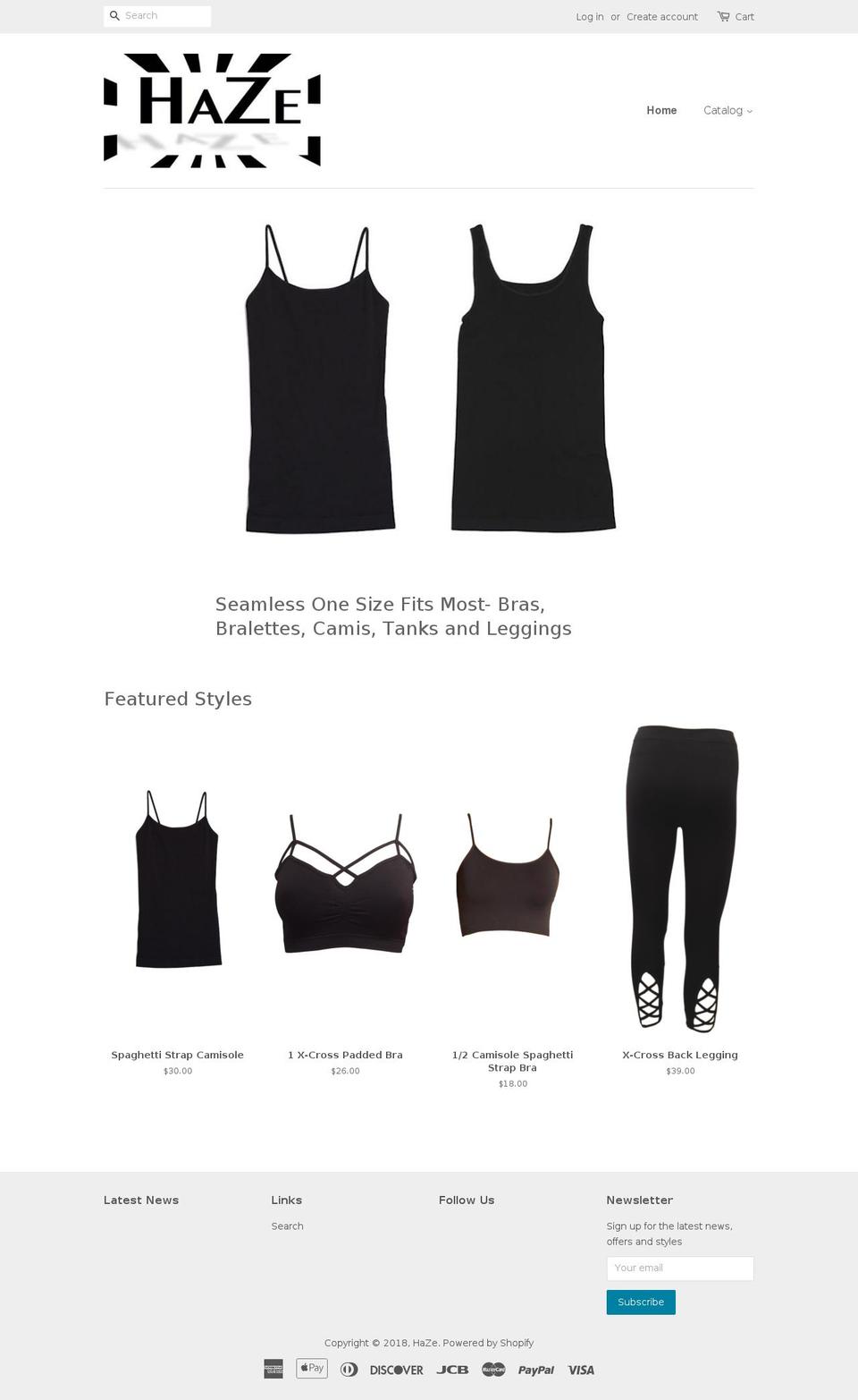 lahazeapparel.com — Shopify storefront screenshot