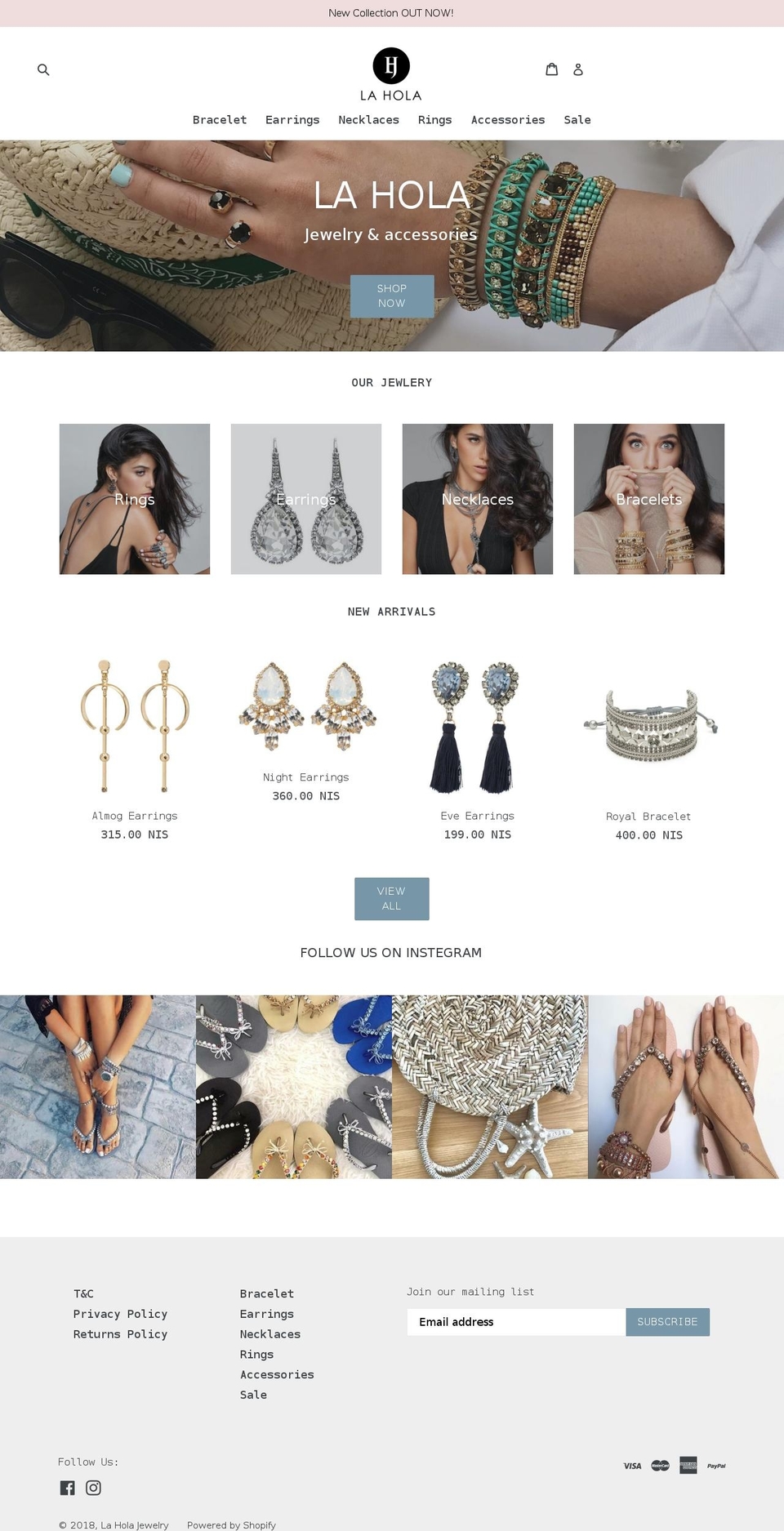 laholajewelry.com — Shopify storefront screenshot