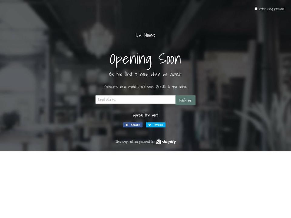 lahomeonline.com — Shopify storefront screenshot