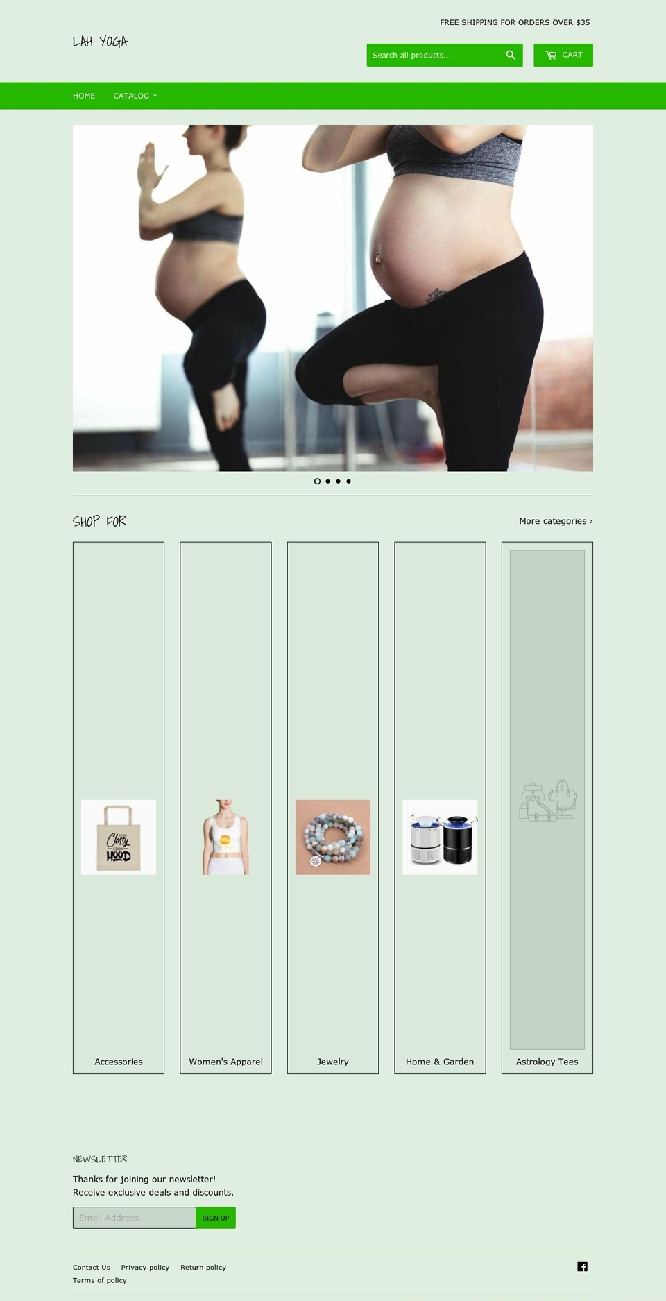 lahyoga.com — Shopify storefront screenshot