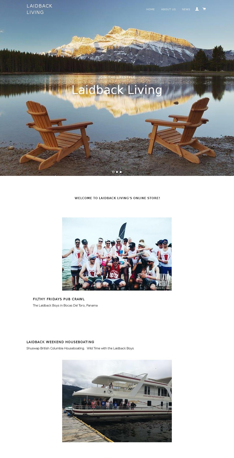 laidbackliving.ca shopify website screenshot