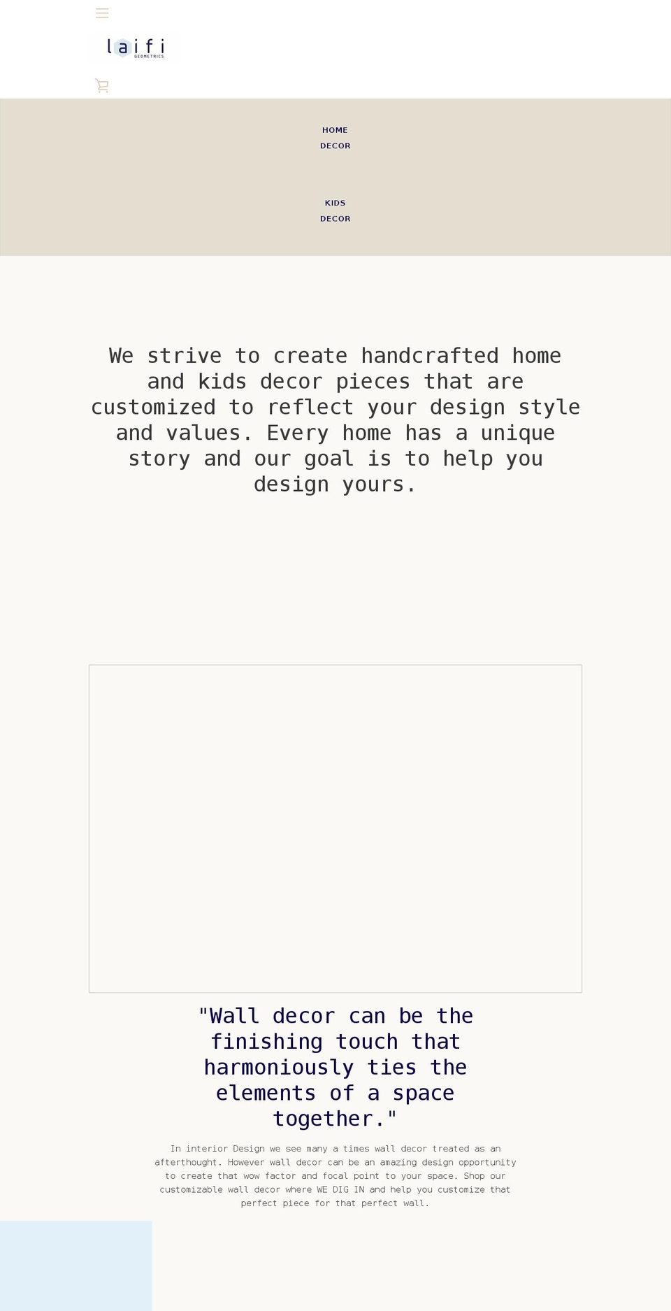 laifigeometrics.com shopify website screenshot