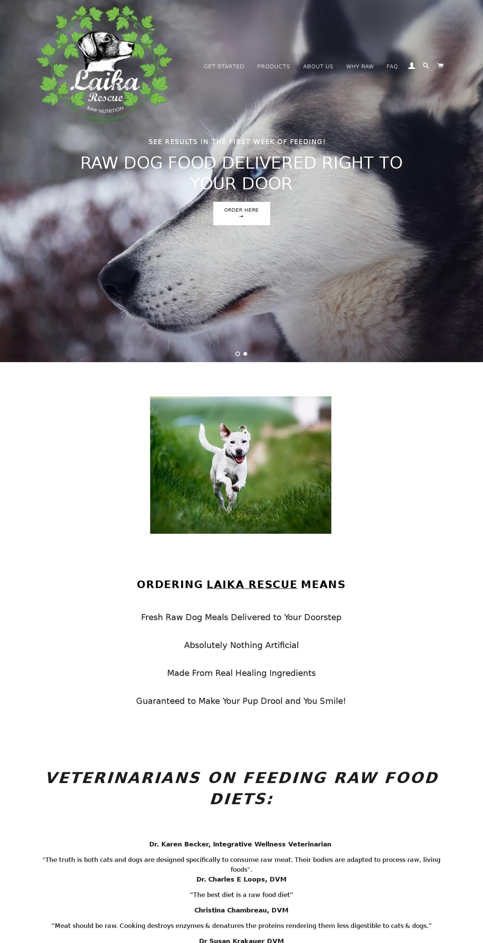 laikarescue.com shopify website screenshot