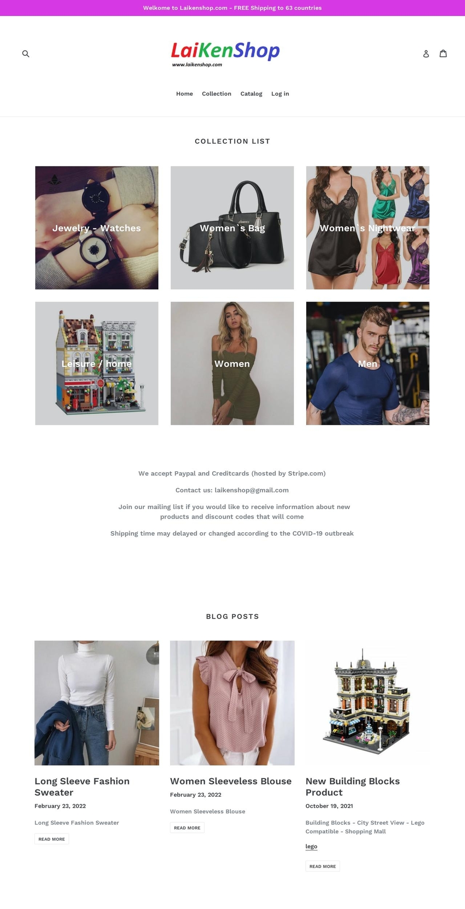 laikenshop.com — Shopify storefront screenshot