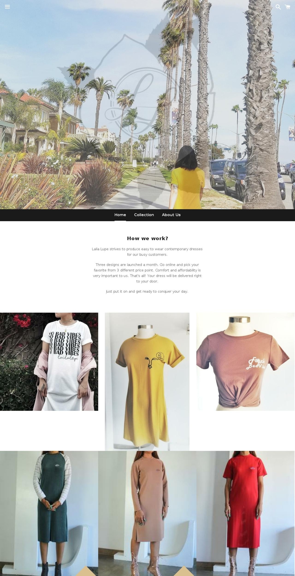 lailalupe.com shopify website screenshot