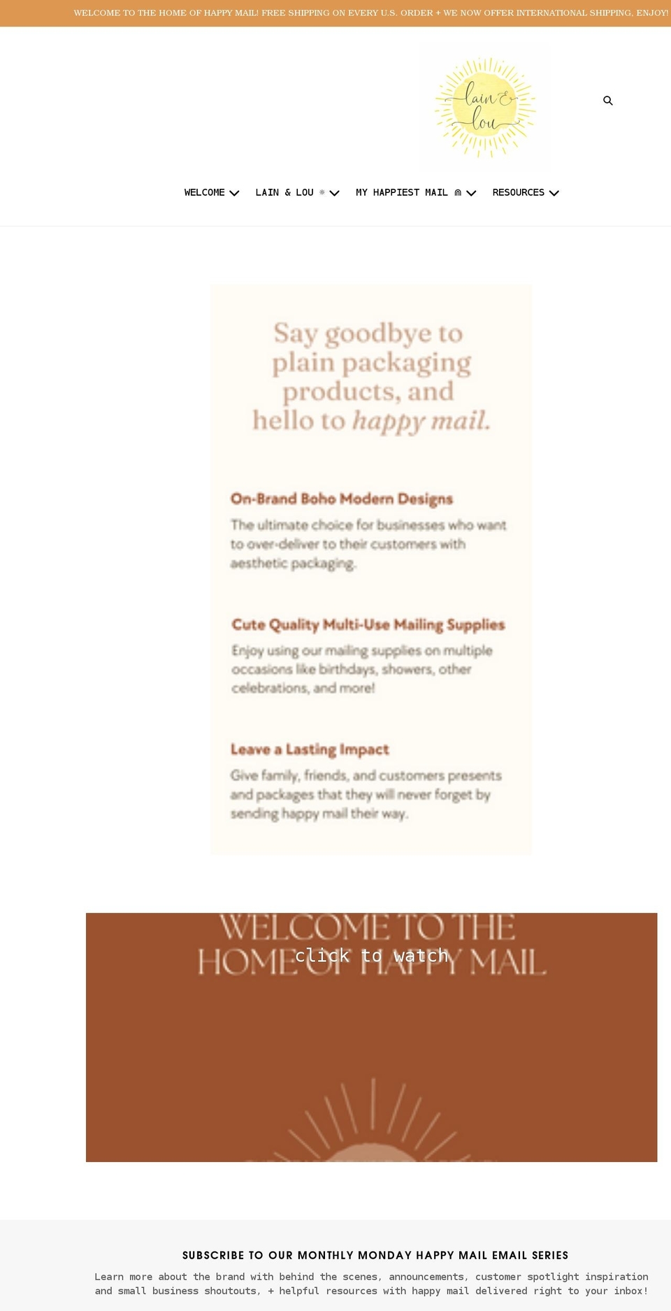 lainandlou.com shopify website screenshot