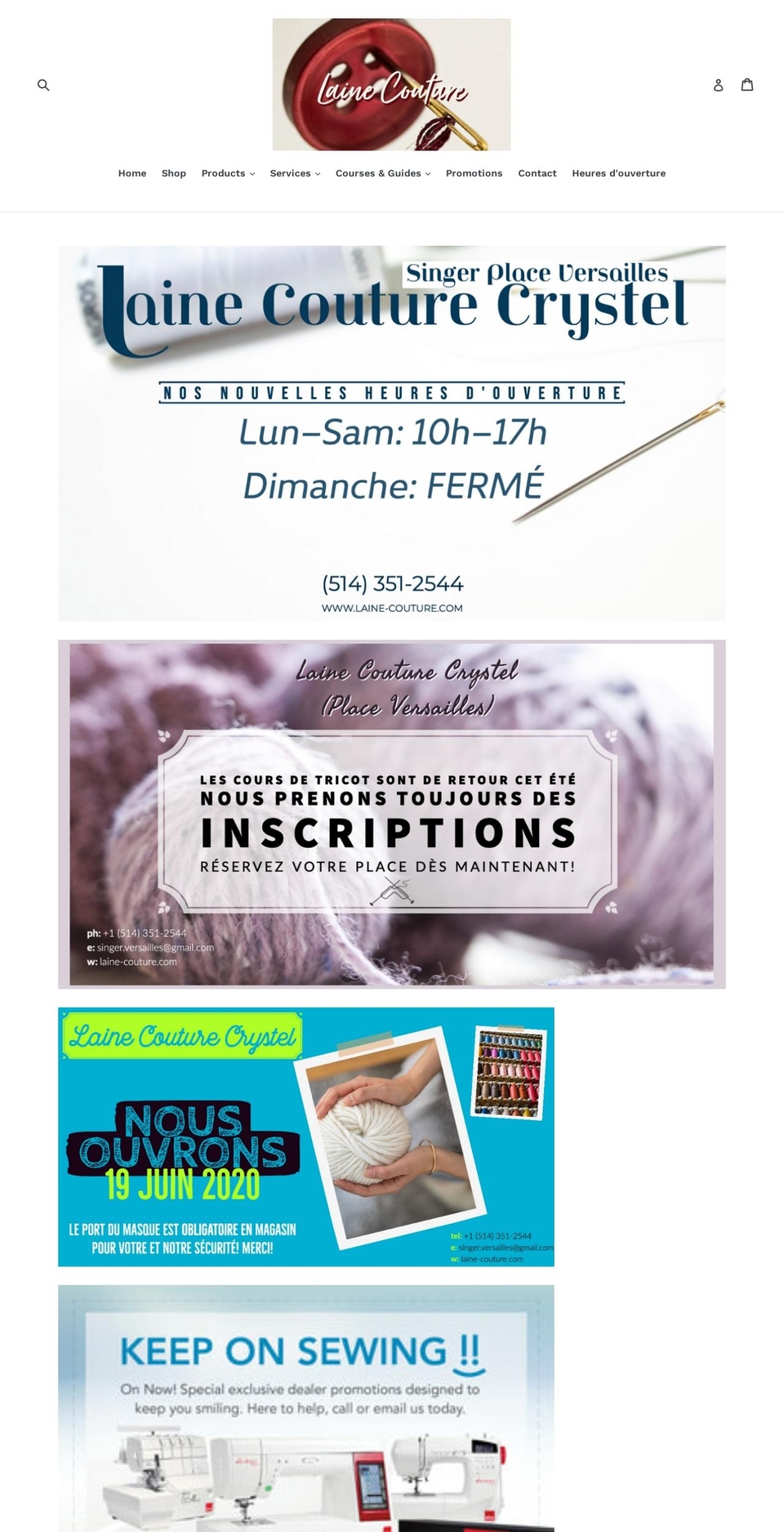 laine-couture.com shopify website screenshot