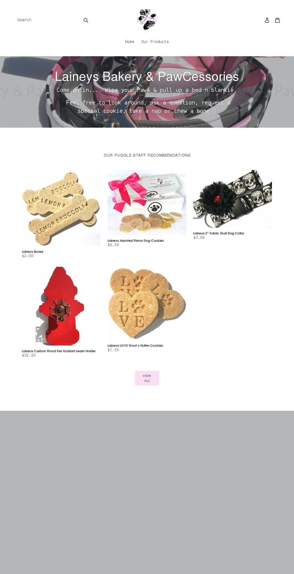 laineys.net shopify website screenshot