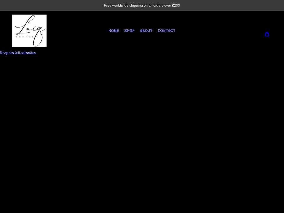 laiqlounge.com shopify website screenshot