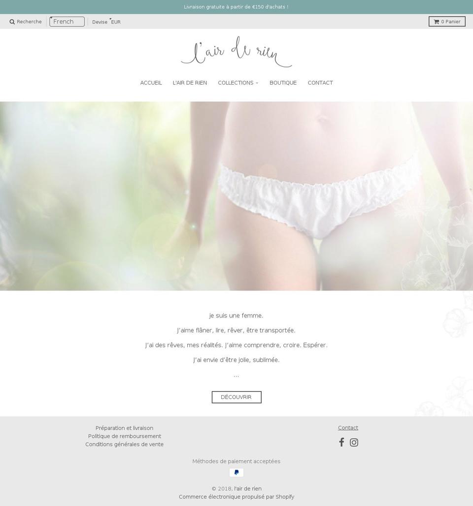 lairderien.mu shopify website screenshot