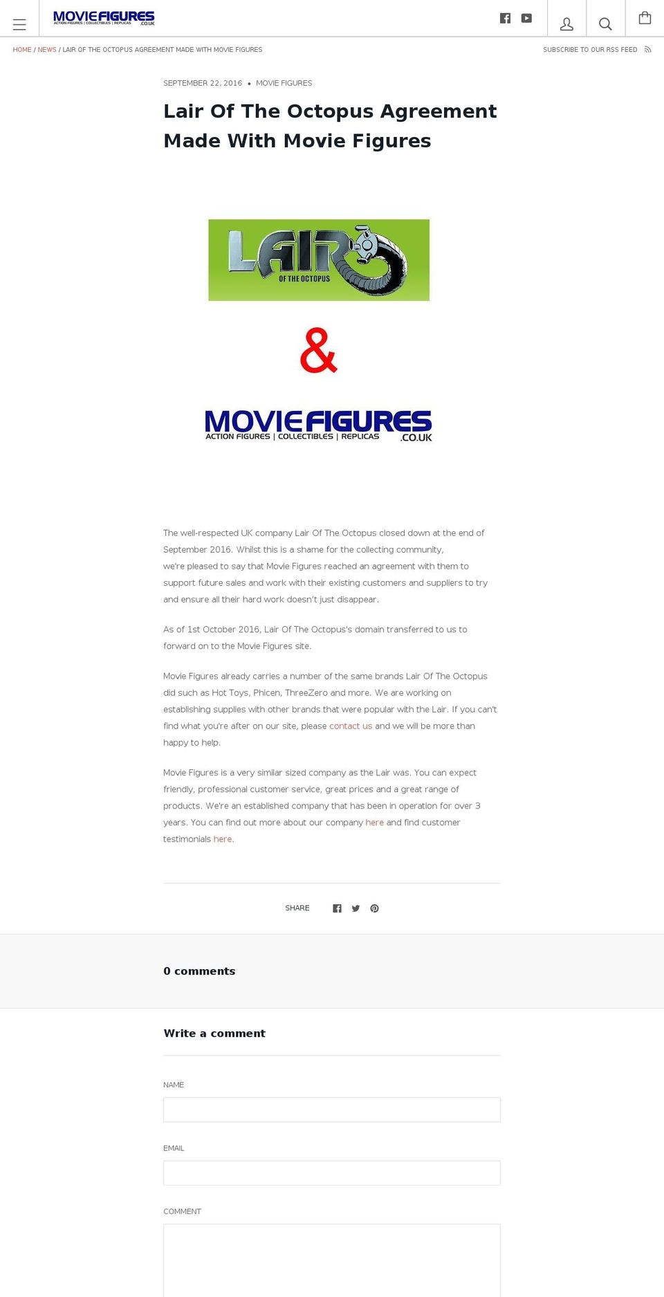 lairoftheoctopus.com shopify website screenshot