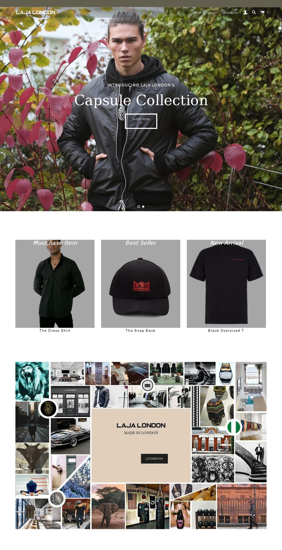 lajalondon.com shopify website screenshot