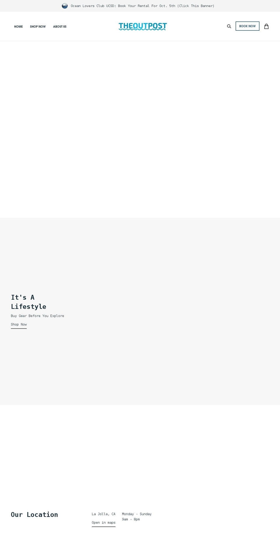 lajollaoutpost.com shopify website screenshot