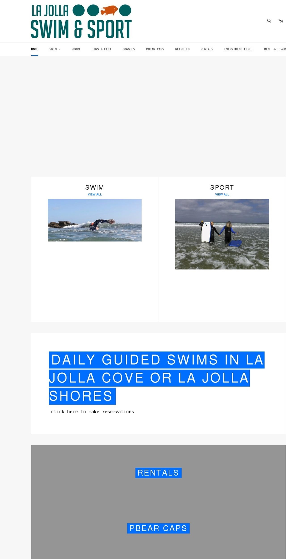 lajollaswimandsport.com shopify website screenshot