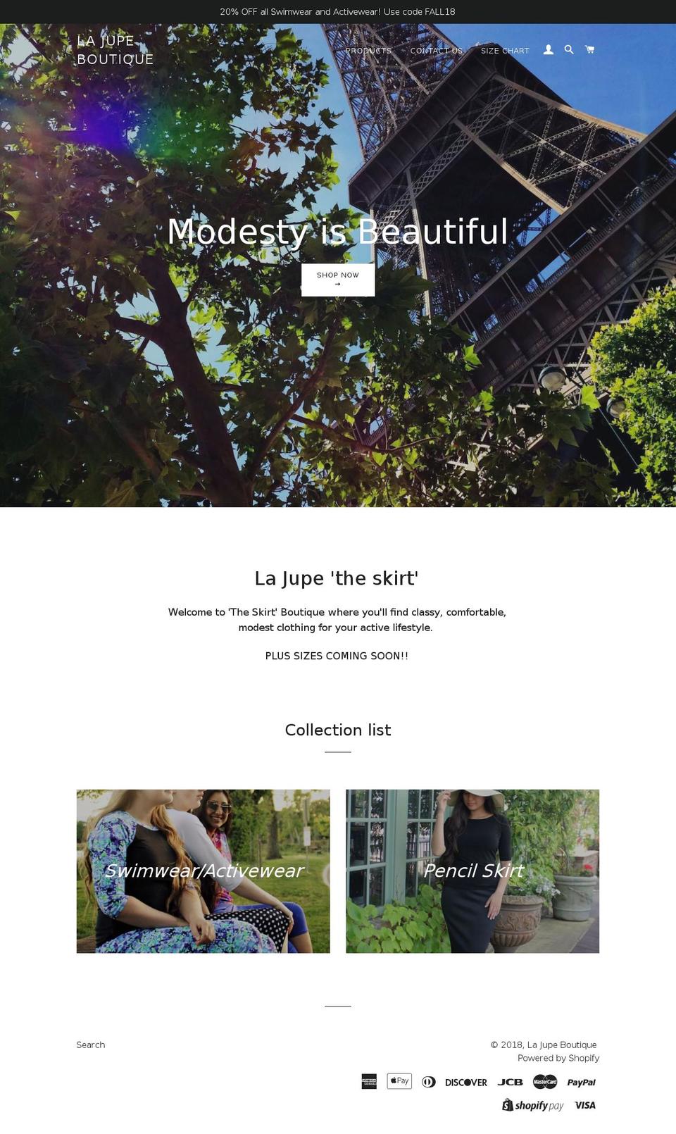 lajupeboutique.com — Shopify storefront screenshot