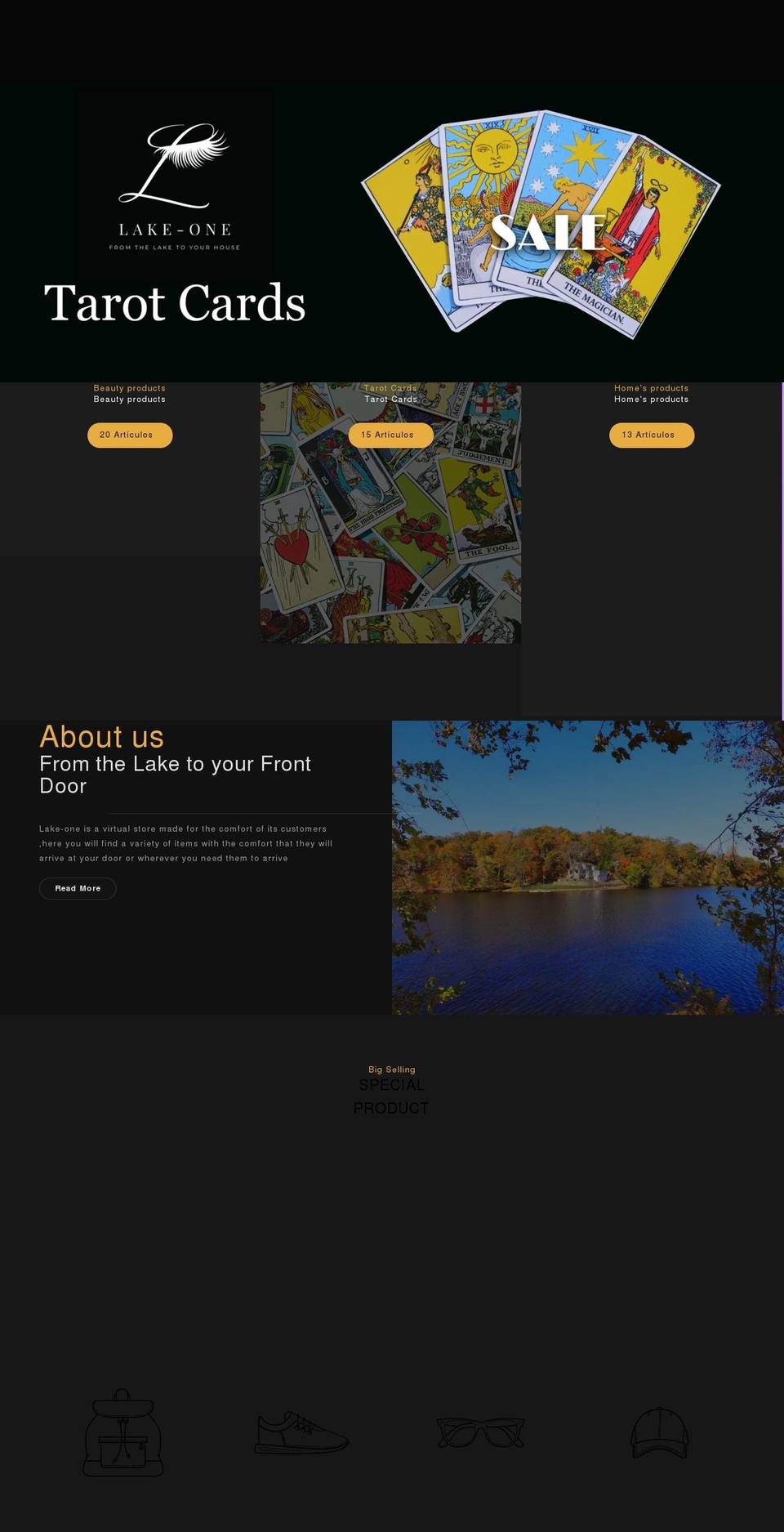 Shade- Shopify theme site example lake-one.com