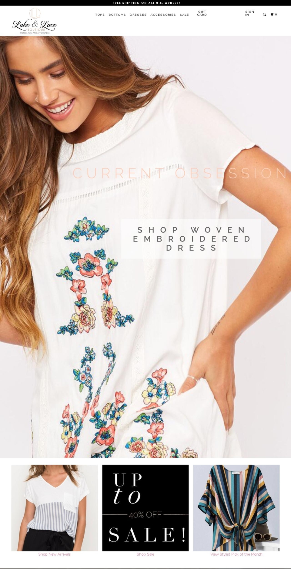 lakeandlace.com shopify website screenshot