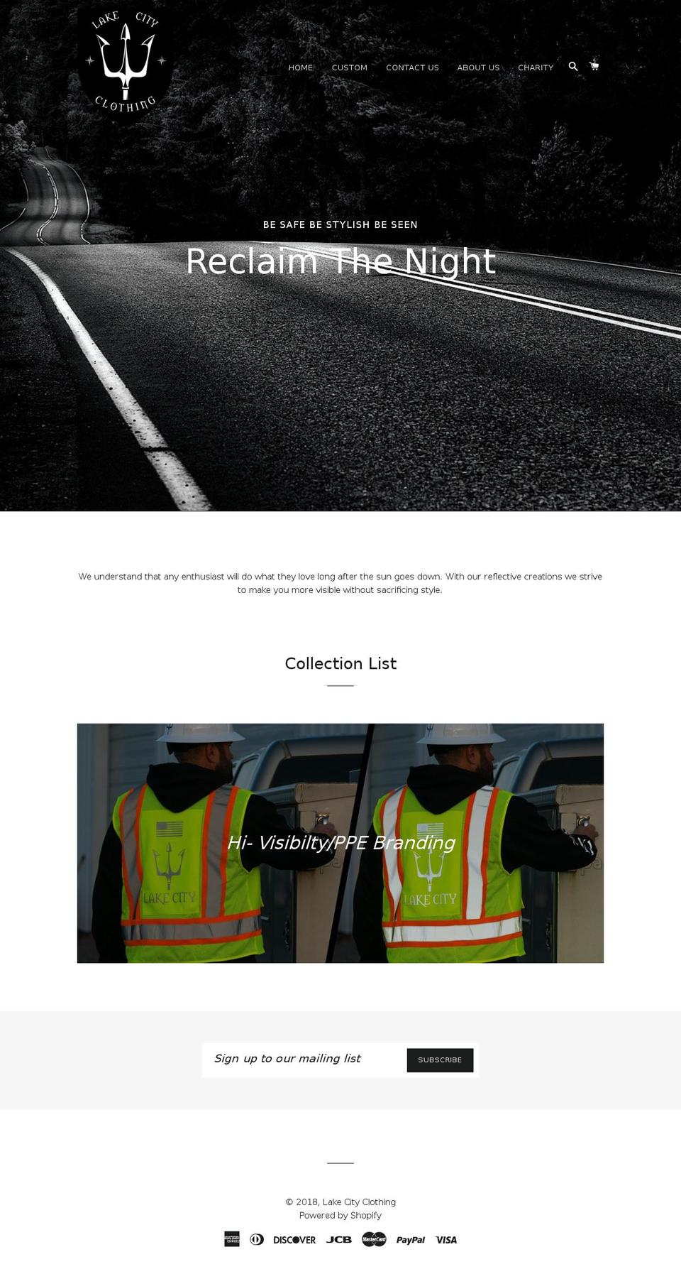 lakecityclothing.com shopify website screenshot
