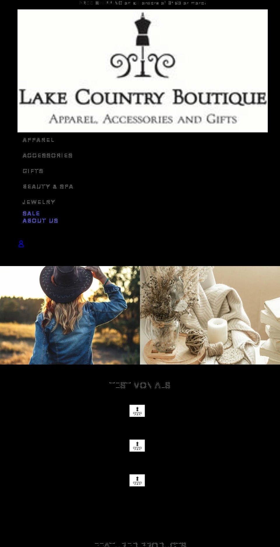 lakecountryboutique.com — Shopify storefront screenshot