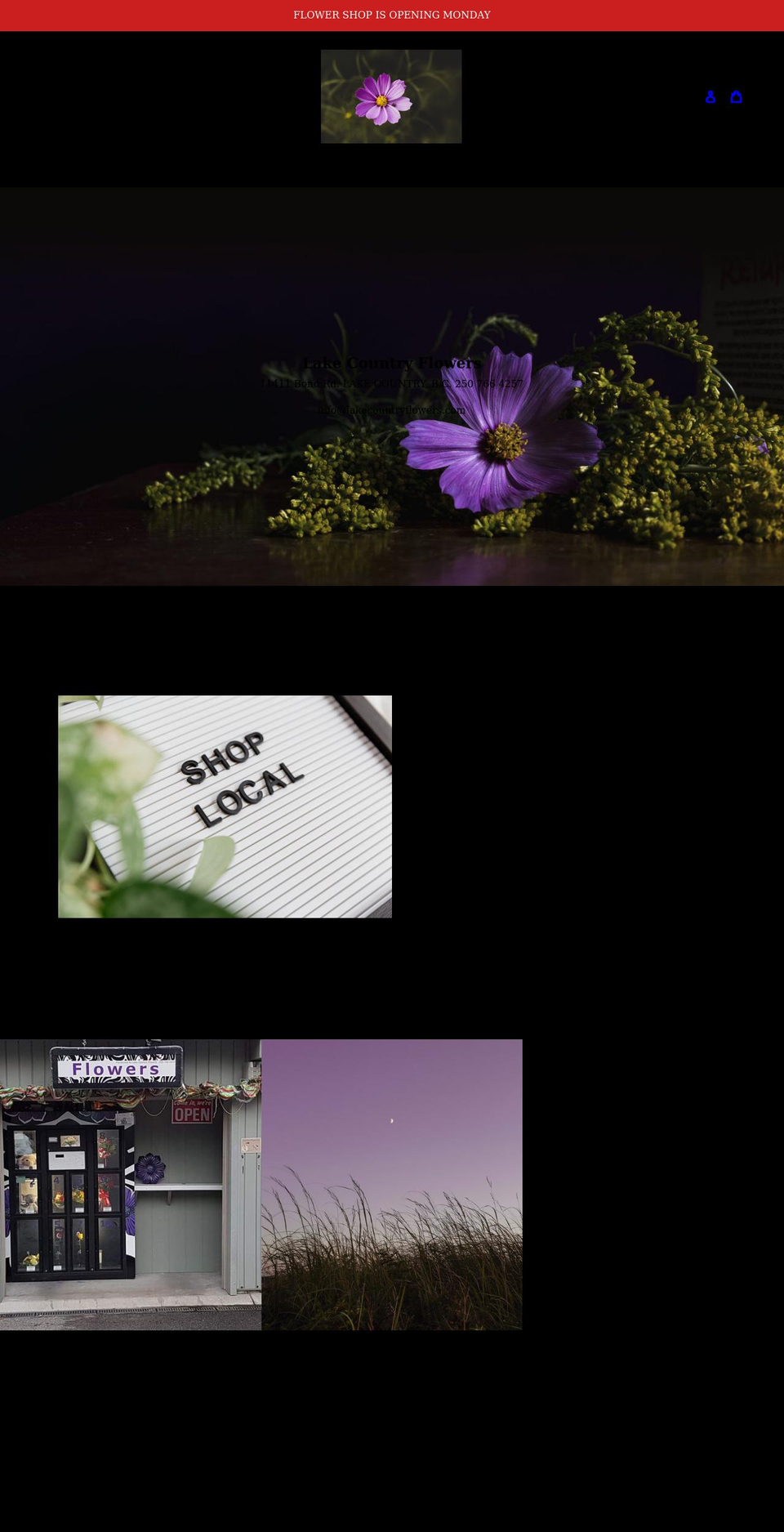 lakecountryflowers.com shopify website screenshot