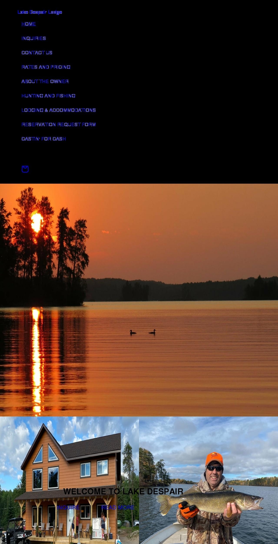 lakedespairlodge.com shopify website screenshot