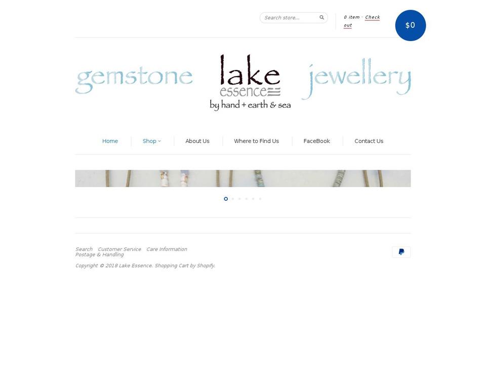 lakeessence.com shopify website screenshot