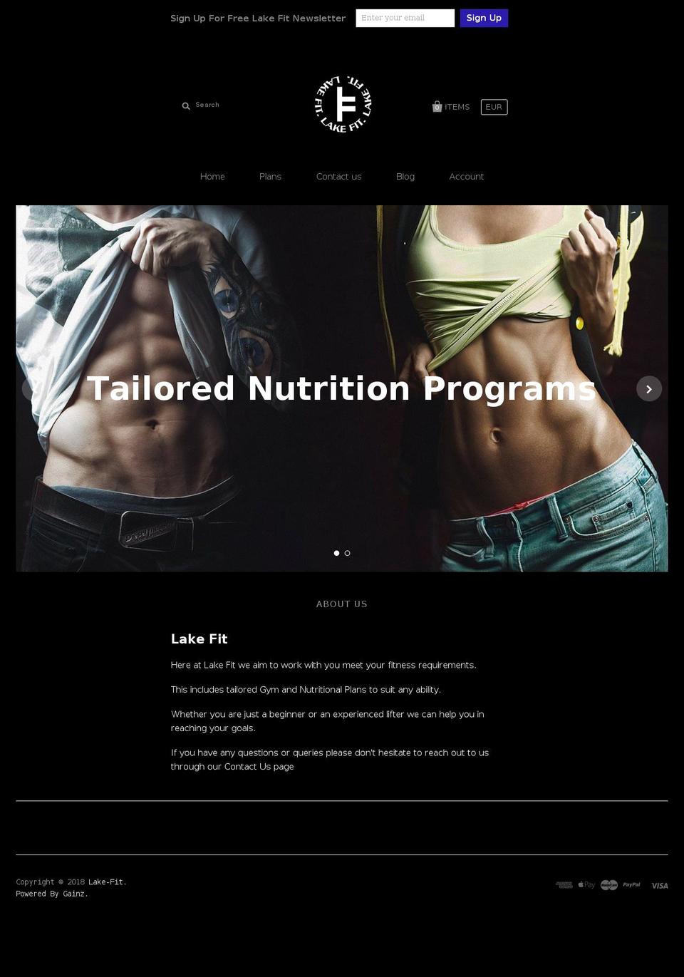 lakefitofficial.com — Shopify storefront screenshot