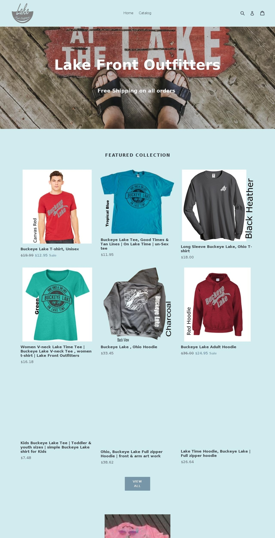 lakefrontoutfitters.net shopify website screenshot