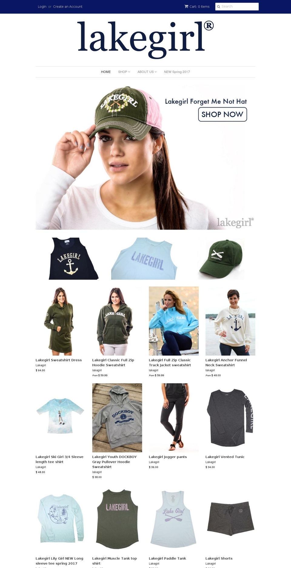 lakegirl.com shopify website screenshot