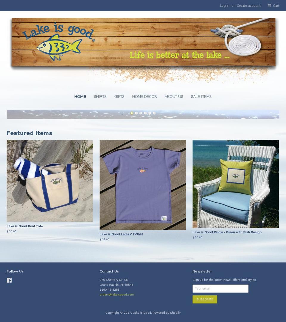 lakeisgood.net shopify website screenshot