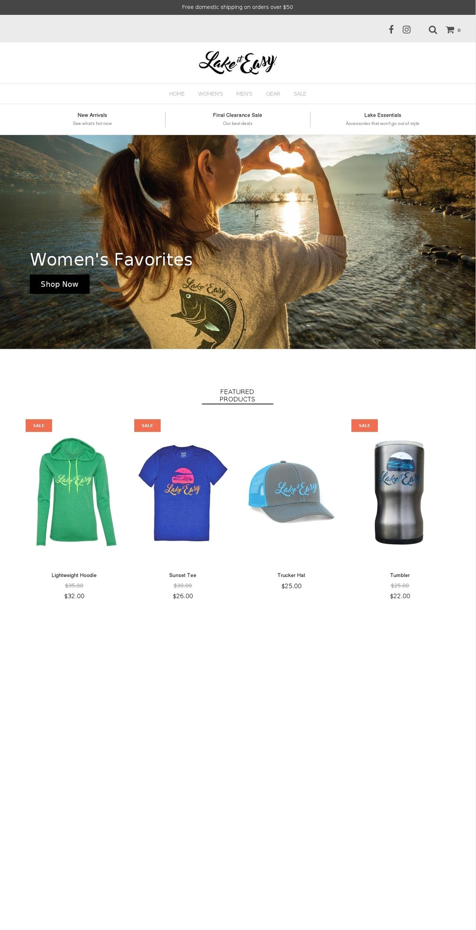 lakeiteasy.com shopify website screenshot