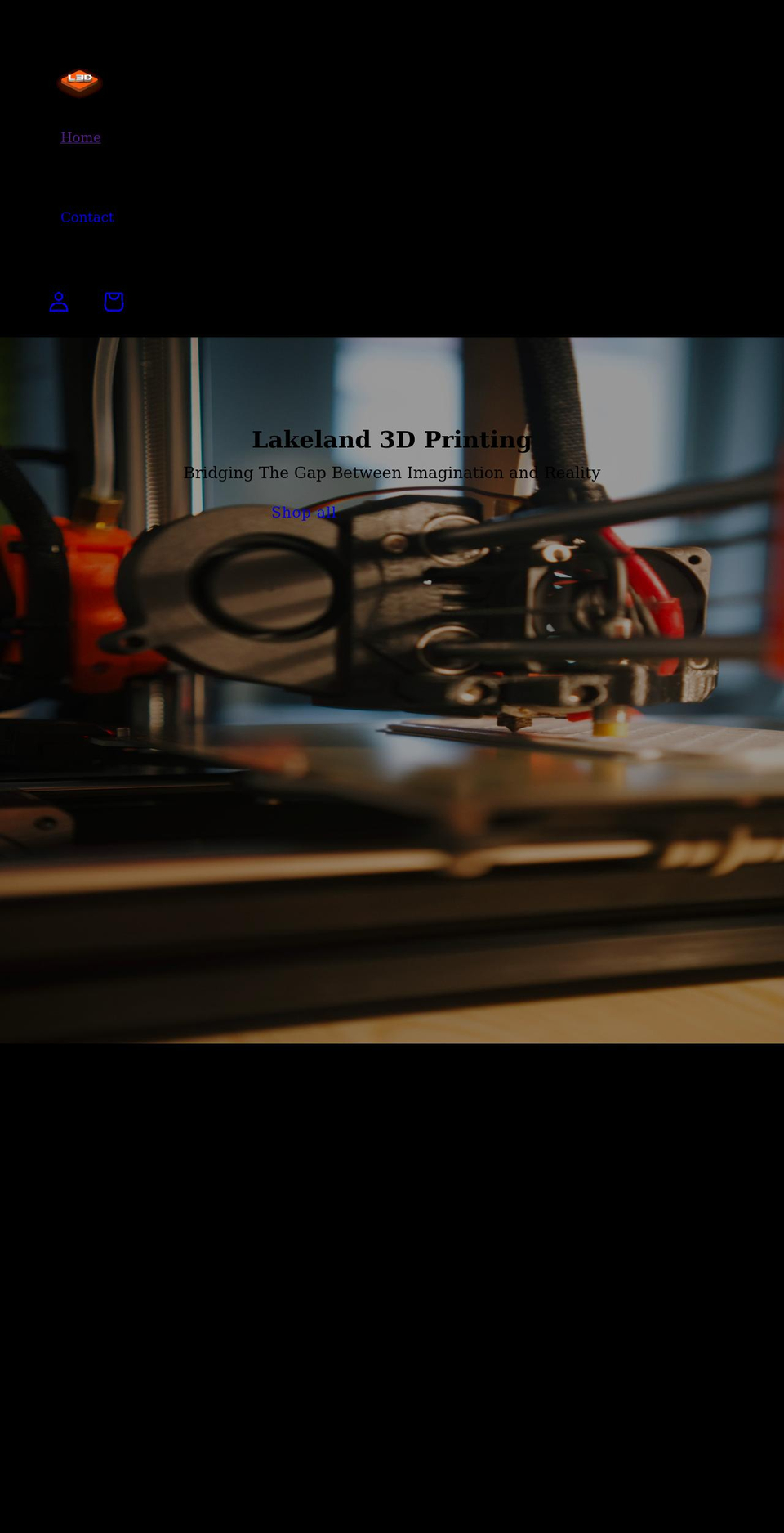 lakeland3dprinting.com shopify website screenshot