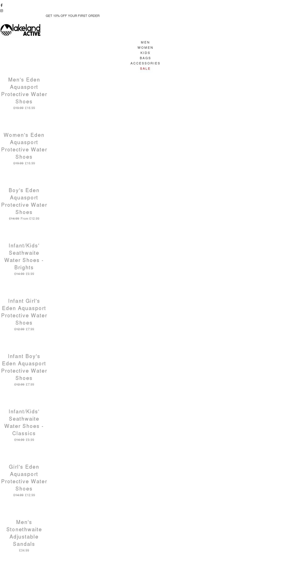 lakelandactive.co.uk shopify website screenshot