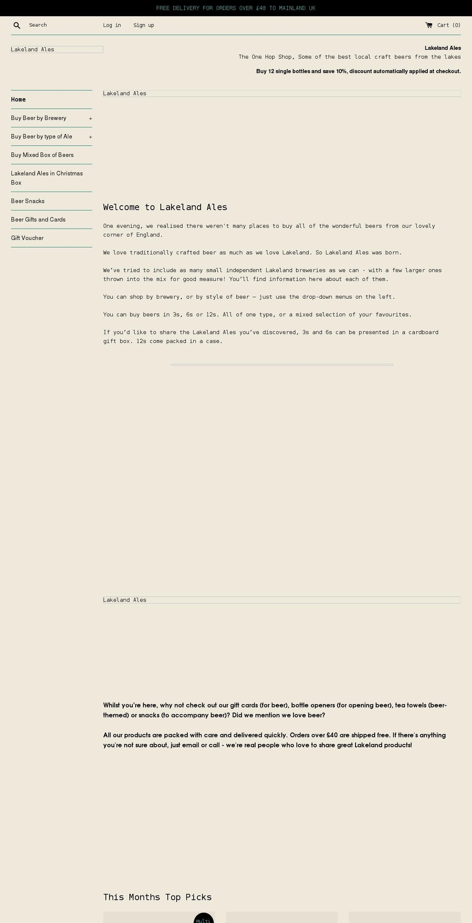 lakelandales.co.uk shopify website screenshot
