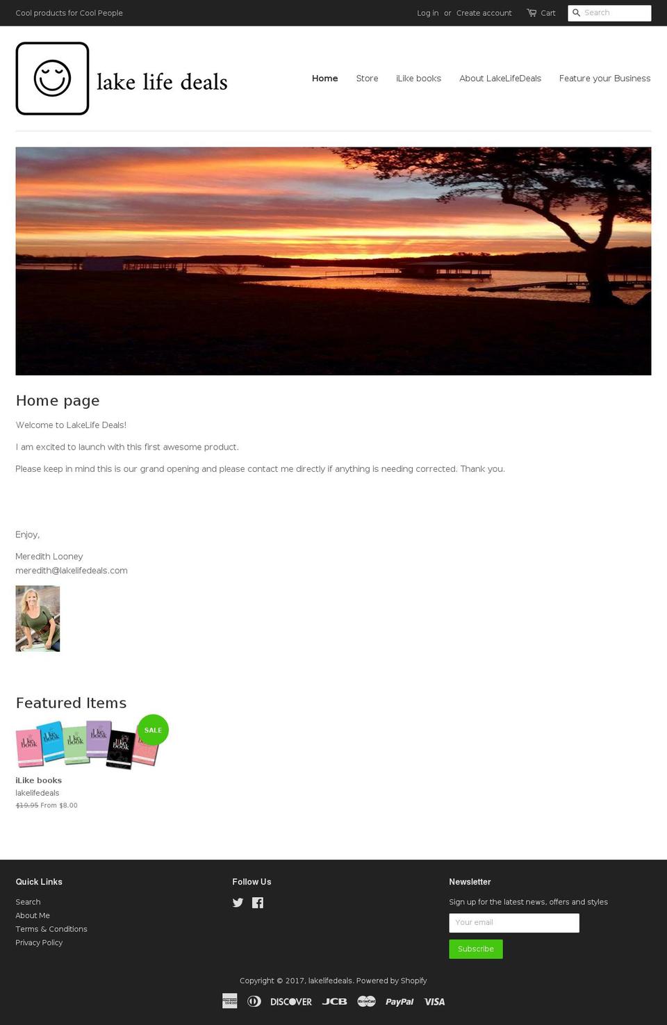 lakelifedeals.com shopify website screenshot